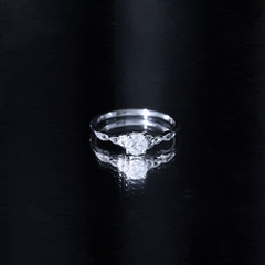 Solitaire Moissanite Celtic Knot Ring for Women