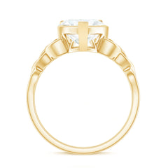 Heart Shaped Moissanite Celtic Engagement Ring