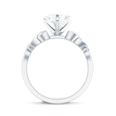 2 CT Heart Shaped Moissanite Celtic Knot Engagement Ring