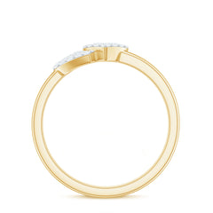 Natural Diamond Double Heart Ring for Promise