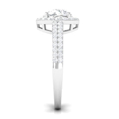 2.25 CT Round Cubic Zirconia Halo Engagement Ring