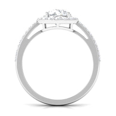2.25 CT Round Cubic Zirconia Halo Engagement Ring