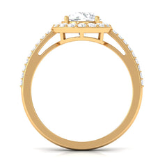 2.25 CT Round Cubic Zirconia Halo Engagement Ring