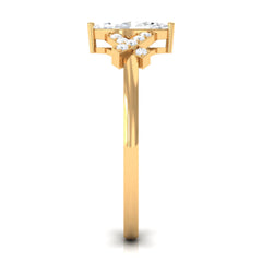 1 CT Marquise Cut Zircon Engagement Ring with Split Shank