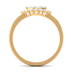 1 CT Marquise Cut Zircon East West Engagement Ring