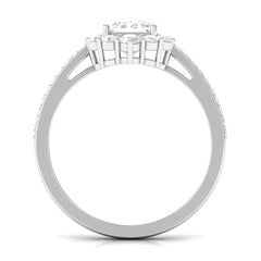 3.25 CT Octagon Cut Zircon Statement Engagement Ring
