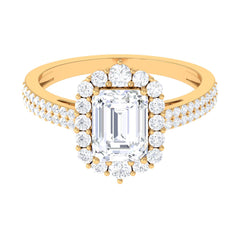 3.25 CT Octagon Cut Zircon Statement Engagement Ring