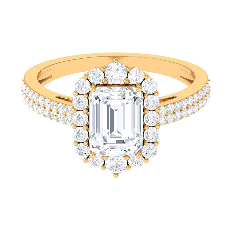 3.25 CT Octagon Cut Zircon Statement Engagement Ring