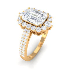 3.25 CT Octagon Cut Zircon Statement Engagement Ring