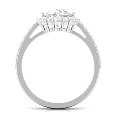 2.25 CT Zircon Halo Engagement Ring in Gold