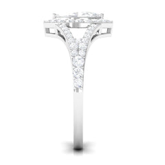 1.75 CT Split Shank Marquise Cut Zircon Engagement Ring