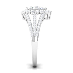 Pear Cut Zircon Statement Engagement Ring