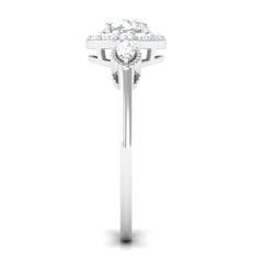 Classic Round Zircon Engagement Ring in Gold