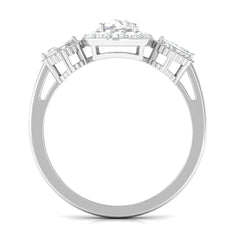 Classic Round Zircon Engagement Ring in Gold