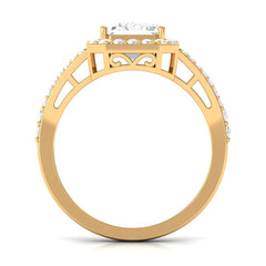 5 CT Split Shank Octagon Cut Zircon Statement Engagement Ring