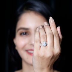 2.50 CT Split Shank Zircon Teardrop Engagement Ring