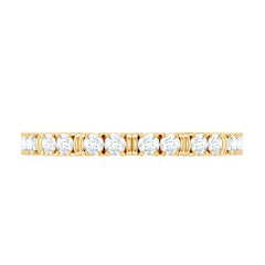 Certified Moissanite Stackable Eternity Band Ring for Her