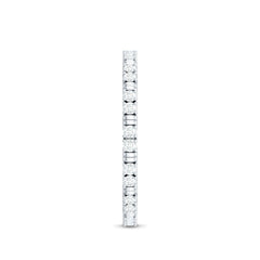 Minimalist Stackable Eternity Ring with Moissanite