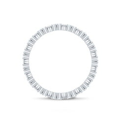 Minimalist Stackable Eternity Ring with Moissanite