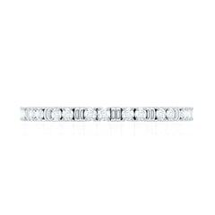Minimalist Stackable Eternity Ring with Moissanite