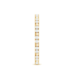 Minimalist Stackable Eternity Ring with Moissanite