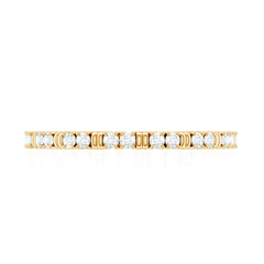 Minimalist Stackable Eternity Ring with Moissanite