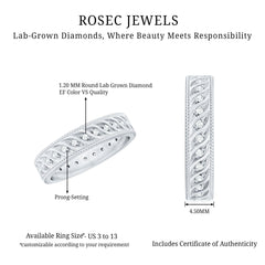 Lab Grown Diamond Designer Wedding Band Ring