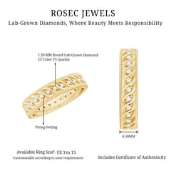 Lab Grown Diamond Designer Wedding Band Ring