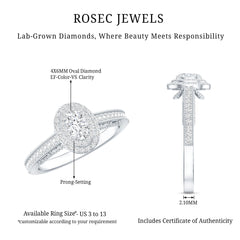 Vintage Inspired Lab Grown Diamond Double Halo Engagement Ring