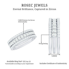 Zircon Stackable Band Ring Set of 3