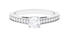 Natural Diamond Promise Ring with Hidden Heart