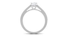 Natural Diamond Promise Ring with Hidden Heart