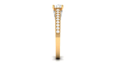 Natural Diamond Promise Ring with Hidden Heart