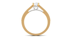 Natural Diamond Promise Ring with Hidden Heart