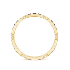 Blue Sapphire Eternity Ring with Milgrain Detailing
