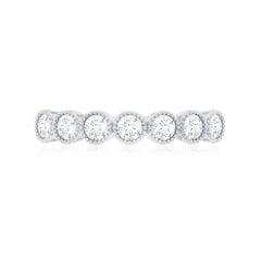 Certified Diamond Anniversary Band in Bezel Setting