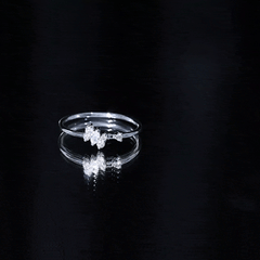 Natural Diamond Cluster Promise Ring for Her