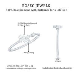 Natural Diamond Cluster Promise Ring for Her