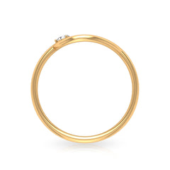 Diamond Open Teardrop Ring in Prong Setting
