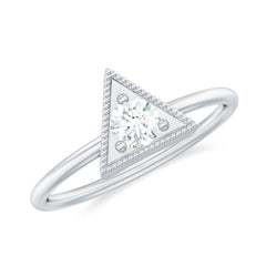 Natural Diamond Dainty Triangle Promise Ring