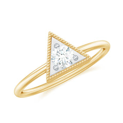 Natural Diamond Dainty Triangle Promise Ring