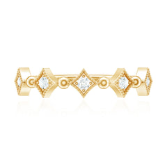 Certified 5 Stone Diamond Dainty Ring