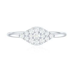Certified Diamond Cluster Ring in Illusion Setting