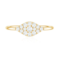 Certified Diamond Cluster Ring in Illusion Setting