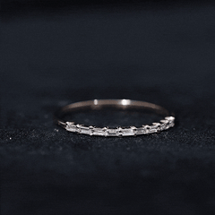 Baguette Diamond East West Stackable Ring