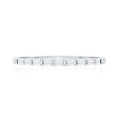 Baguette Diamond East West Stackable Ring