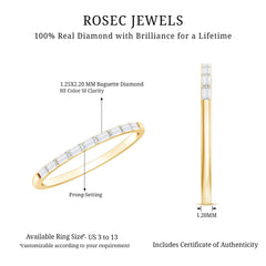 Baguette Diamond East West Stackable Ring