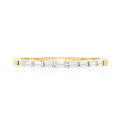 Baguette Diamond East West Stackable Ring