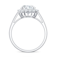 Classic Round Cut Moissanite Big Engagement Ring