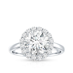 Classic Round Cut Moissanite Big Engagement Ring